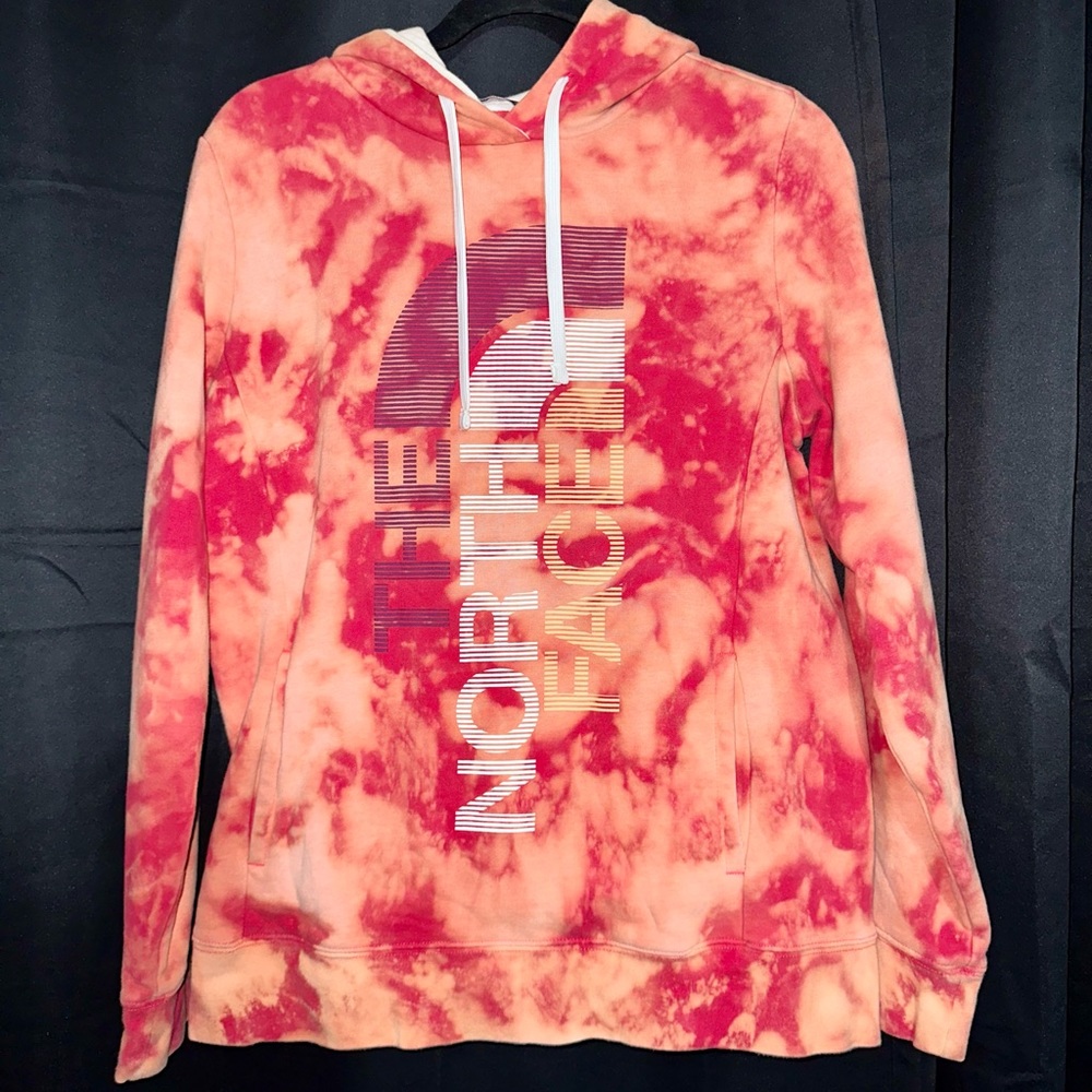 Women’s Large One The North Face unique one of a kind Hand-bleached Hoodie
